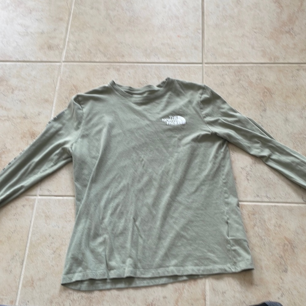 Green North Face Long Sleeve